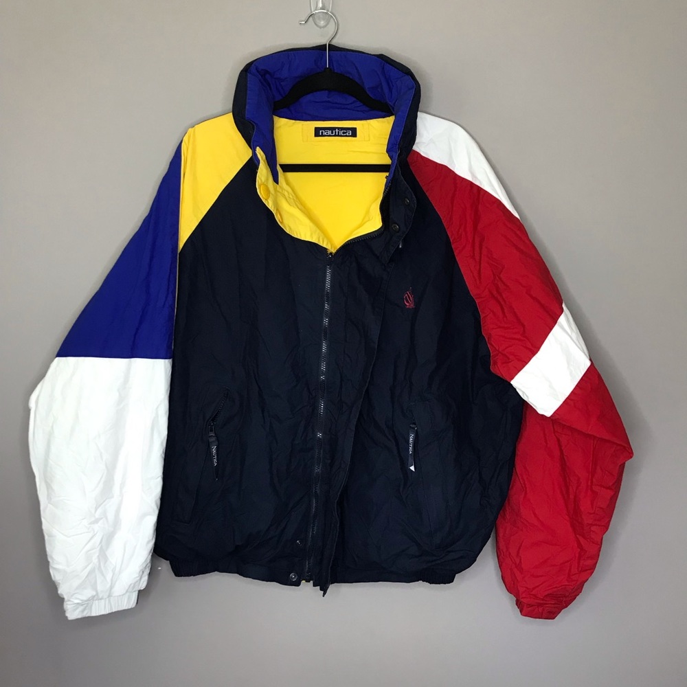 Reversible Nautica color block jacket